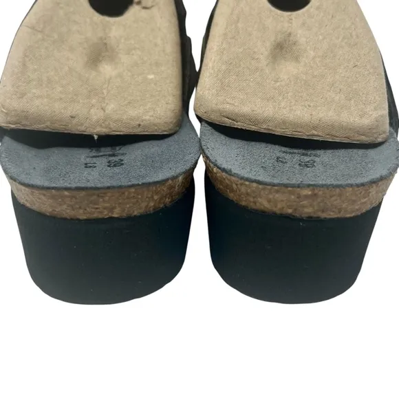 Naot Women's Peyton Black Strappy Slip On Wedge Sandals size 8/39 *NWT*