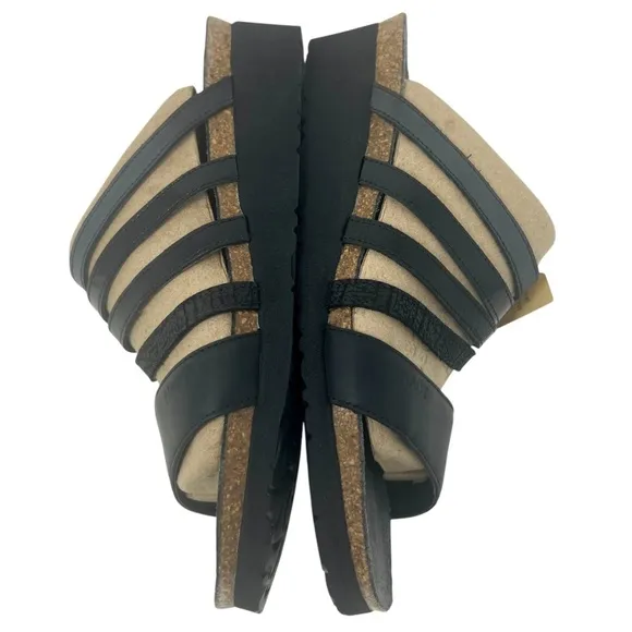 Naot Women's Peyton Black Strappy Slip On Wedge Sandals size 8/39 *NWT*