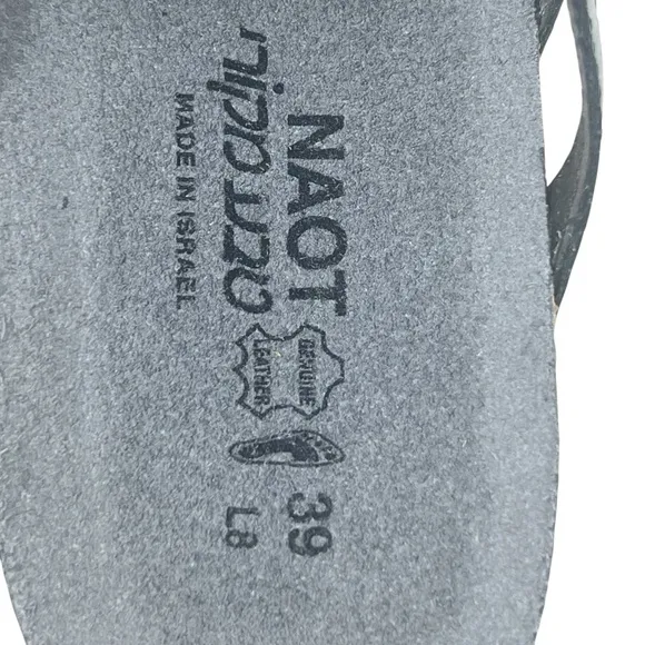 Naot Women's Peyton Black Strappy Slip On Wedge Sandals size 8/39 *NWT*