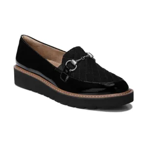 Naturalizer Edina 11 Wide Black Patent Leather Slip-On Horsebit Loafer Shoes
