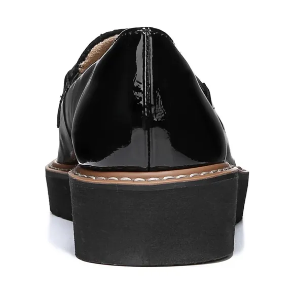 Naturalizer Edina 11 Wide Black Patent Leather Slip-On Horsebit Loafer Shoes