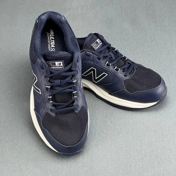 NB New Balance 411 Walking Shoes Sneakers Mens 7 Blue Comfort Ride New MA411LB1