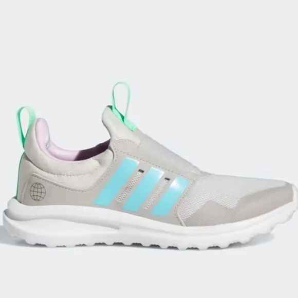 New ADIDAS Activeride 2.0 Sport Running Slip On Athletic Shoes Gray Aqua Kid 4.5