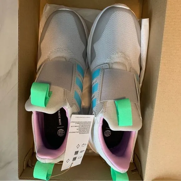New ADIDAS Activeride 2.0 Sport Running Slip On Athletic Shoes Gray Aqua Kid 4.5