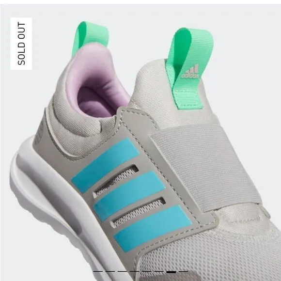 New ADIDAS Activeride 2.0 Sport Running Slip On Athletic Shoes Gray Aqua Kid 4.5