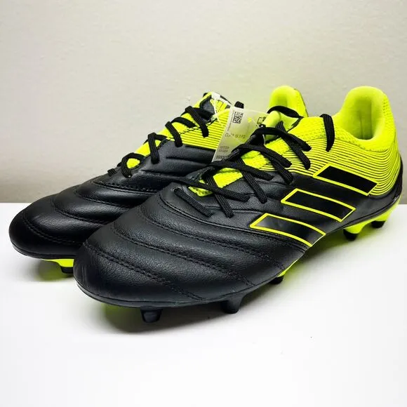 NEW Adidas COPA 19.3 Soccer Football FG Men's Cleats Shoes Black Neon Size 6.5