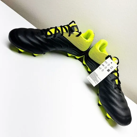 NEW Adidas COPA 19.3 Soccer Football FG Men's Cleats Shoes Black Neon Size 6.5