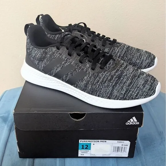 New Adidas‎ Men's Puremotion Sneakers Shoes Black Size 12