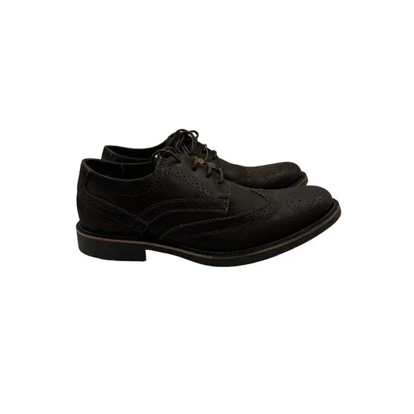 NEW Anatomic &amp; Co Gel Leather Wingtip Shoes Brown Bulldog Cushioned Mens 7.5