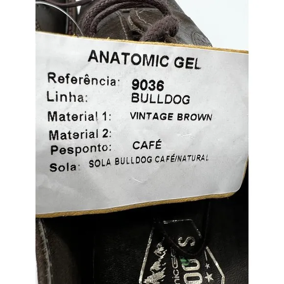NEW Anatomic &amp; Co Gel Leather Wingtip Shoes Brown Bulldog Cushioned Mens 7.5