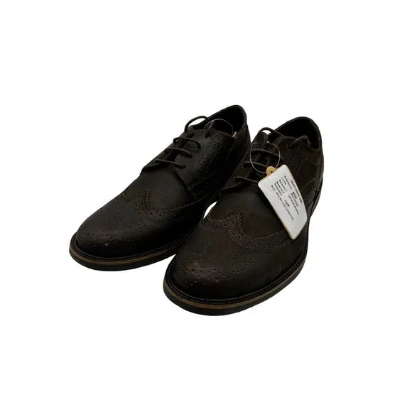 NEW Anatomic &amp; Co Gel Leather Wingtip Shoes Brown Bulldog Cushioned Mens 7.5