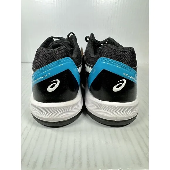 NEW Asics Gel Dedicate 7 Shoes Sneaker Black White Blue Size 13 1041A223-004