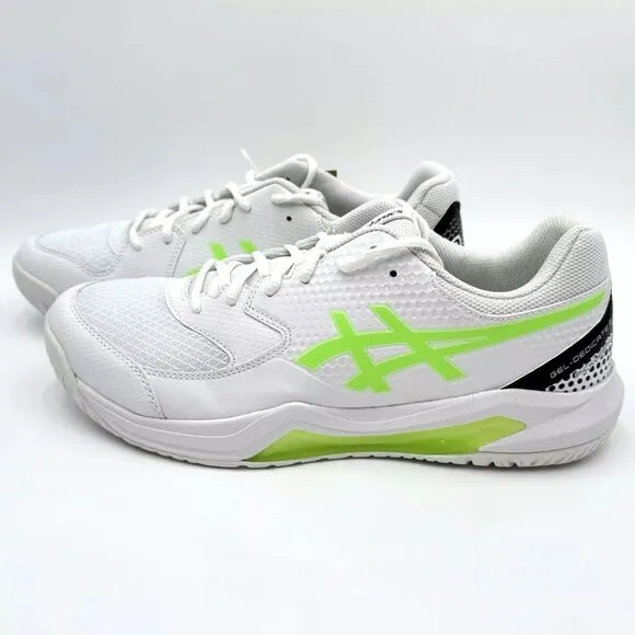 NEW Asics Gel-Dedicate 8 1041A409-101 Sneaker Men's 12 White Pickleball Shoes