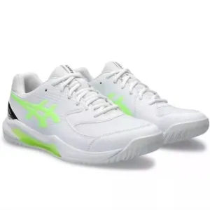 NEW Asics Gel Dedicate 8 Pickleball Shoes White/Lime Burst 1041A409-101