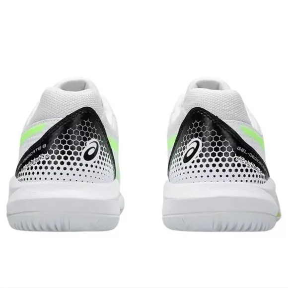 NEW Asics Gel Dedicate 8 Pickleball Shoes White/Lime Burst 1041A409-101