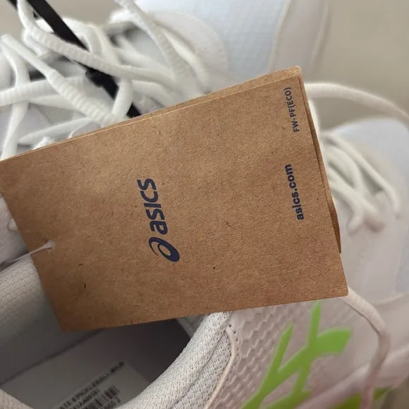NEW Asics Gel Dedicate 8 Pickleball Shoes White/Lime Burst 1041A409-101