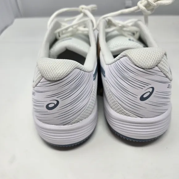 New Asics Gel-Game 9 Men’s Size 12 Tennis Shoes White/Steel Blue 1041A337-101.