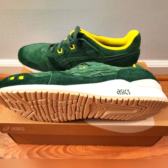 New Asics Gel Lyte III ☘️ Shamrock Mens 12 Shoes Golf Green