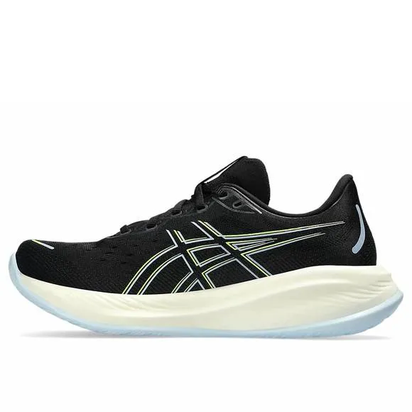 NEW ASICS men's gel-cumulus 26 running shoes in black/safety yellow