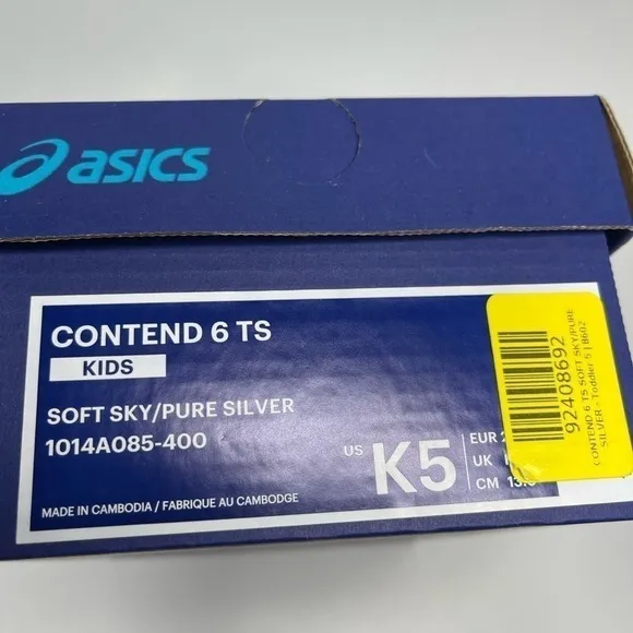 NEW Asics Sky Silver Gel-Contend Running Shoes US 5 (Kid)