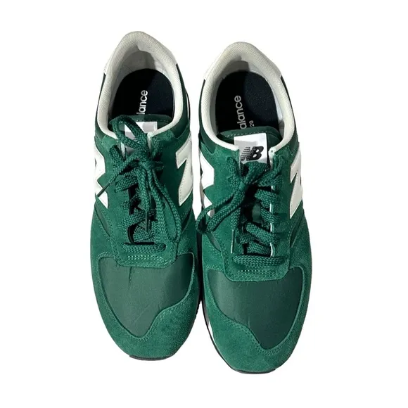 New Balance 420 Mens Green &amp; Grey Suede Lace Up Tennis Shoes Sz 11.5M UL420CB2