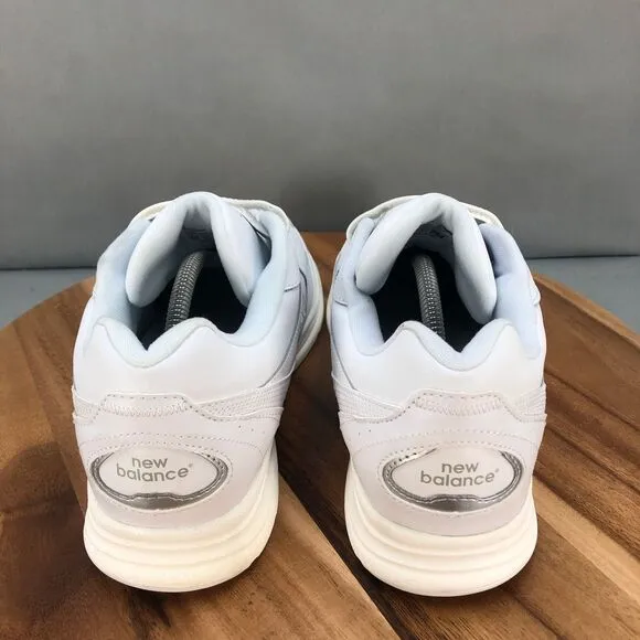 New Balance 577 Walking Shoes Mens 12 D White Leather Straps Comfort Cushioning‎