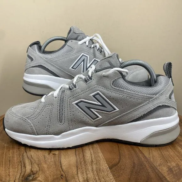 New Balance 608 v5 Team Away Grey Mens Grey White Size 9 2E Wide Athletic Shoes