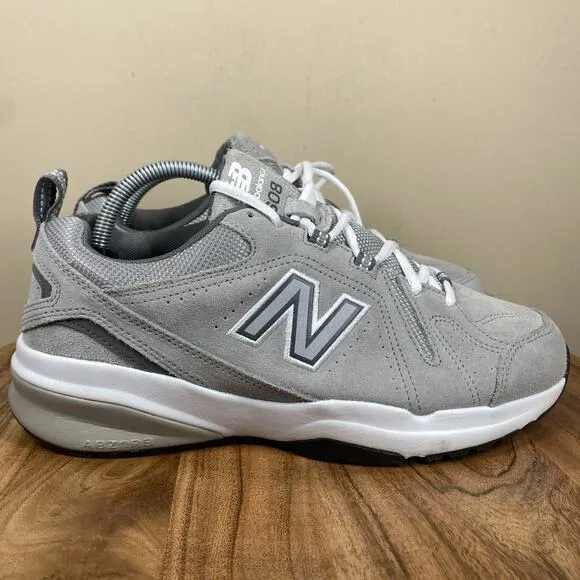 New Balance 608 v5 Team Away Grey Mens Grey White Size 9 2E Wide Athletic Shoes