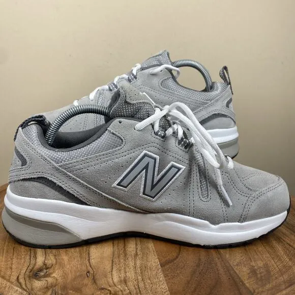 New Balance 608 v5 Team Away Grey Mens Grey White Size 9 2E Wide Athletic Shoes