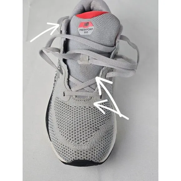 New‎ Balance 880 Sz 6 Fresh Foam X  Gray/Black Running Shoes