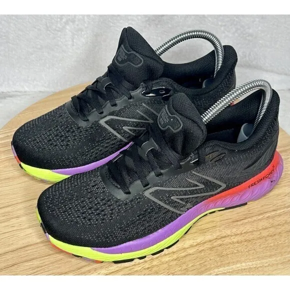 New Balance 880 v12 Fresh Foam X 'Black Green‎ Purple' Running Shoes Size 6