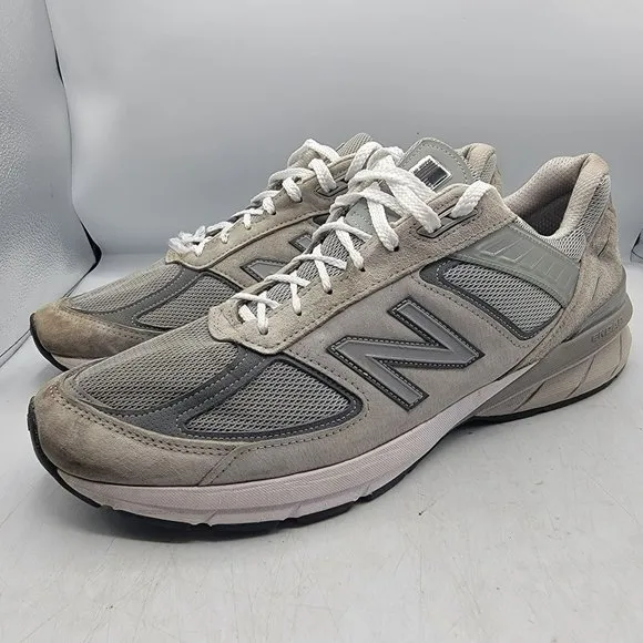 New Balance 990v5 Mens 14 2A Sneaker Shoes Made In USA Grey Comfort M990GL5
