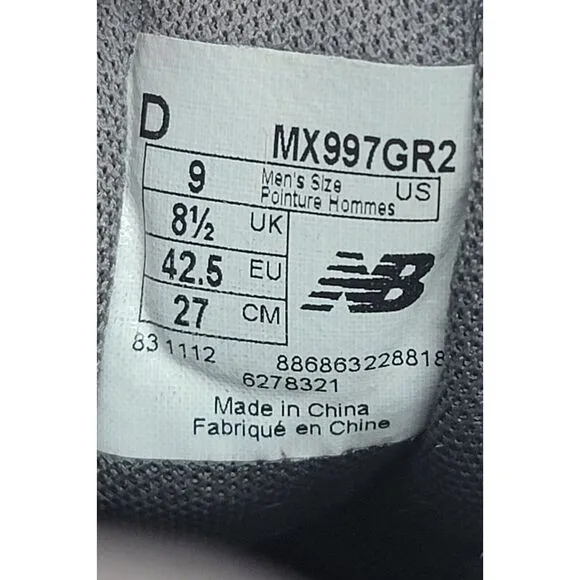 New Balance 997 Mens 9 D Cross Training Athletic Shoes‎ Sneakers ProBank RevLite
