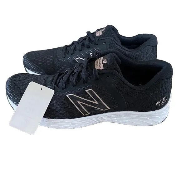 NEW BALANCE Arishi Running Shoes Fresh Foam Midsole Black Mesh Women 8 NWT