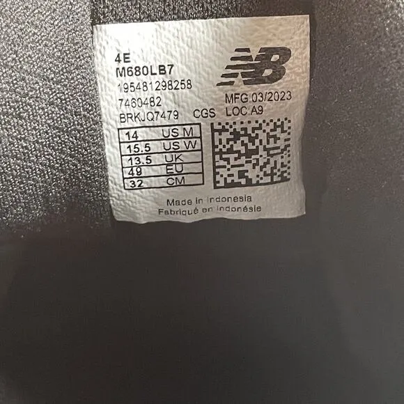 New Balance Fresh Foam 680 V7 Men’s 14 D Running Shoes Athletic Sneakers Lace Up