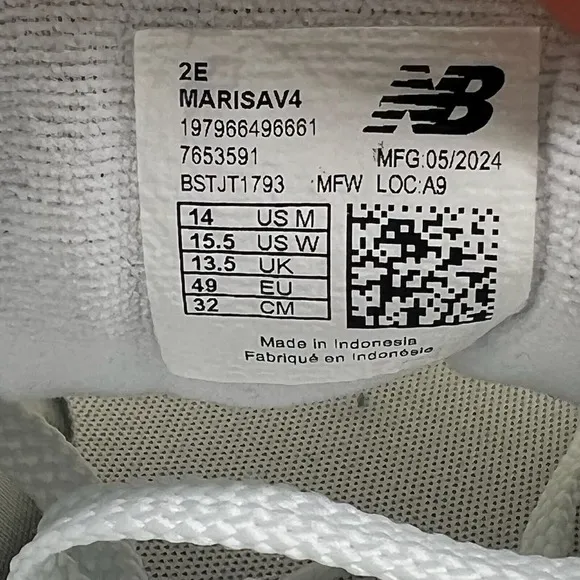 New Balance Fresh Foam Arishi v4 Men's Size 14 EE White Running Shoes MARISAV4