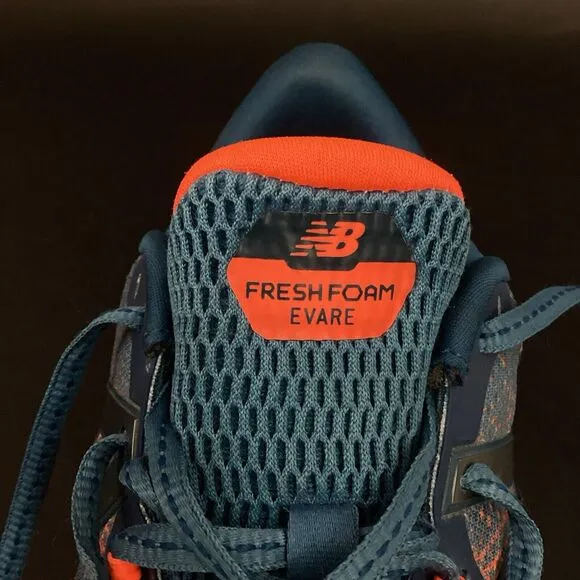 New Balance Fresh Foam Evare V1 -Men's Sz 8.5-Blue/Orange Running Shoes MVARECB1