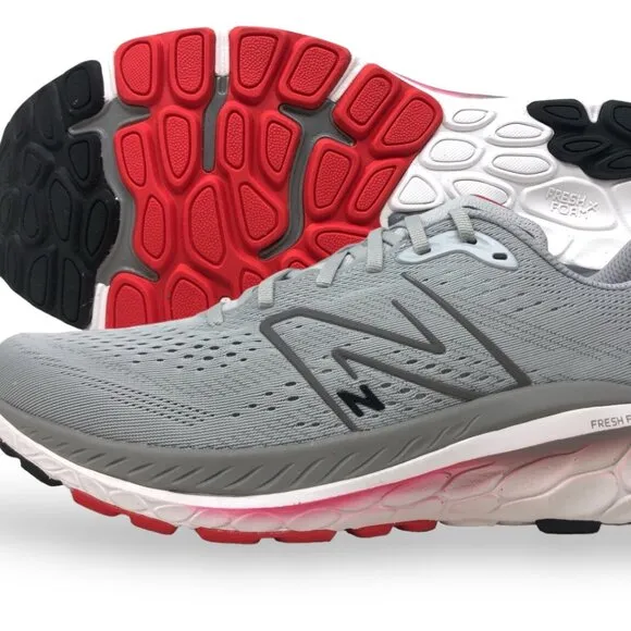 New Balance Fresh Foam X 860v13 Mens Running Shoes Grey/Red M860S13 (NEW)