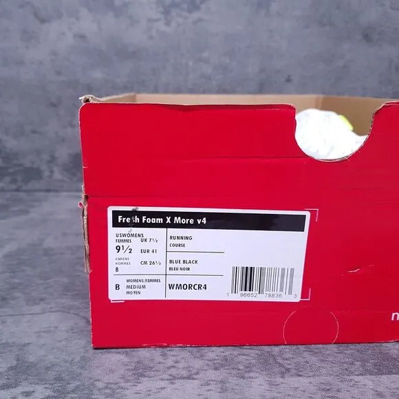 NEW BALANCE Fresh Foam X More v4 Running Shoes Womens 9.5 Ice Blue Volt