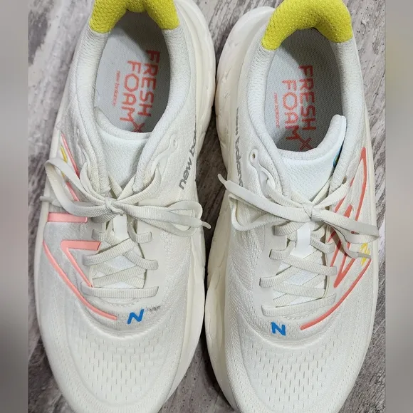 New Balance Fresh Foam X More V4 Wide Beige Orange Women Running Shoes WMORCF4-D