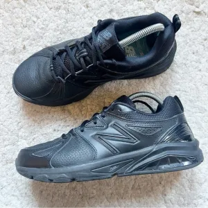 New Balance MEN'S 857v2 All Black Lace Up Trainer Sneakers Size 8