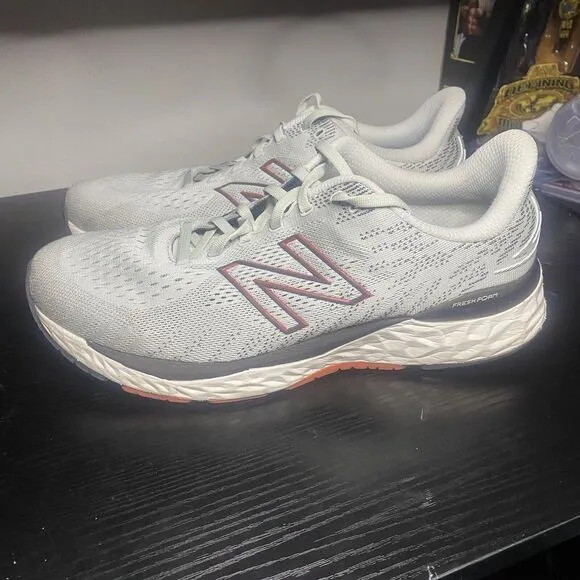 New Balance Running Shoes Mens 11.5 EE Fresh Foam 880V11 M880A11 Gray Red