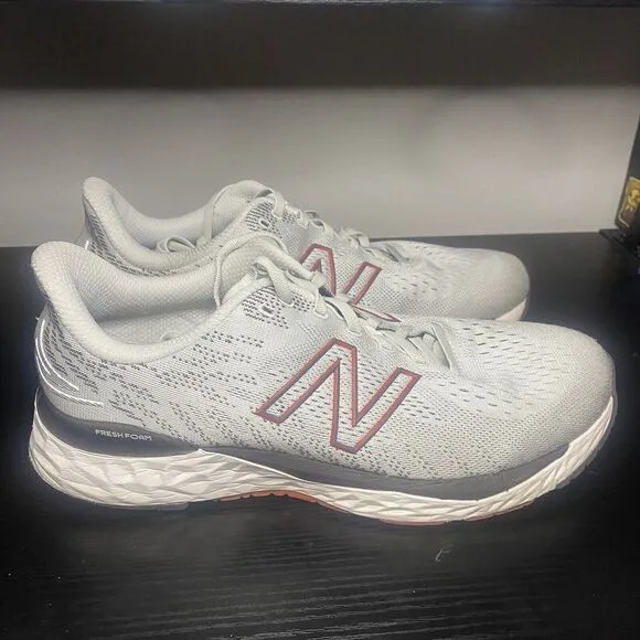 New Balance Running Shoes Mens 11.5 EE Fresh Foam 880V11 M880A11 Gray Red