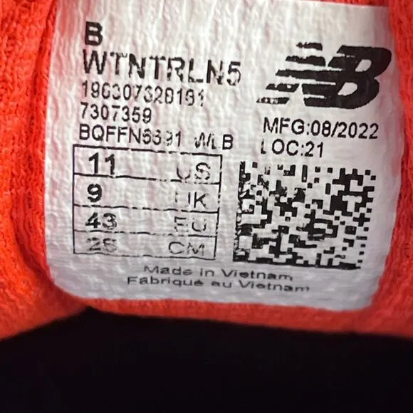 New Balance Womens Size 11B Dynasoft Nitrel V5 Blue Running Shoes Lace Up