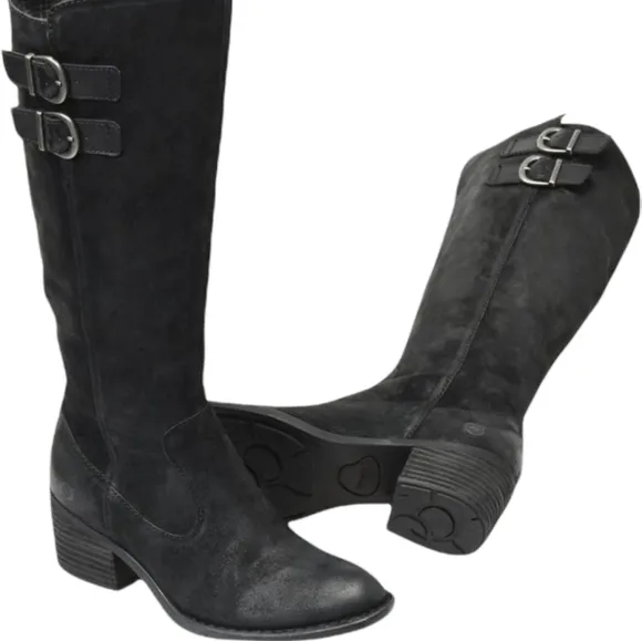 NEW Born knee length block heels shoes boots