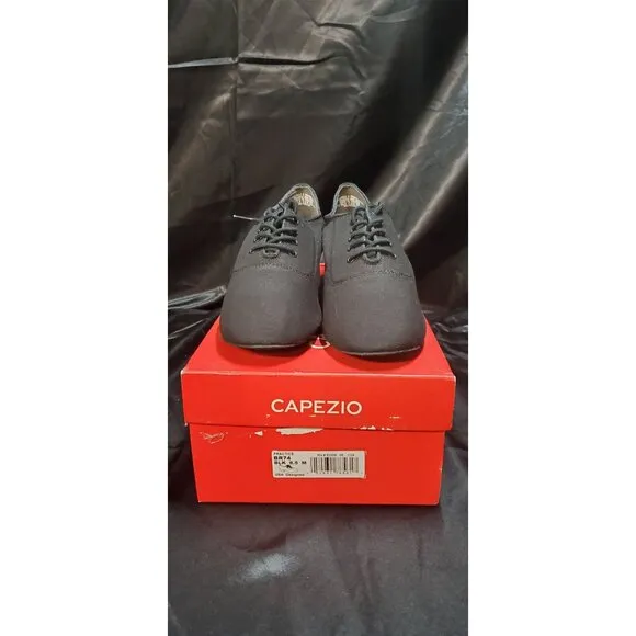 NEW Capezio Womens Practice 1.25&quot; Cuban Heel Ballroom Shoe (Black) – Size 8.5M