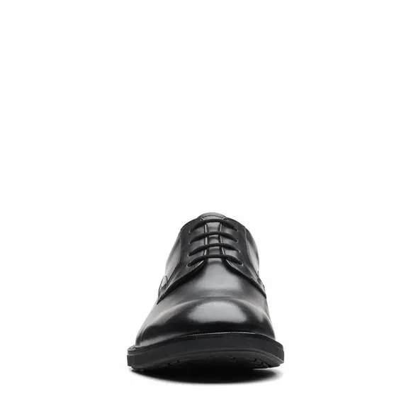 NEW CLARKS men's un hugh lace shoes in black