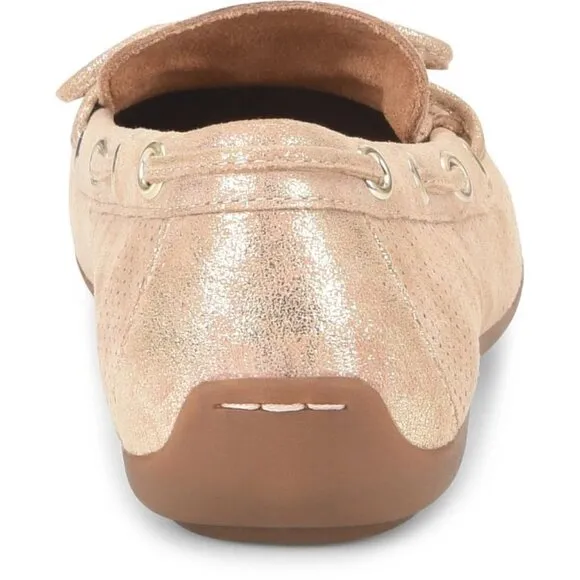 NEW COMFORTIVA Suede Mindy 2 Boat Shoes light gold for women 362tn