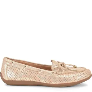 NEW COMFORTIVA Suede Mindy 2 Boat Shoes light gold for women 362tn