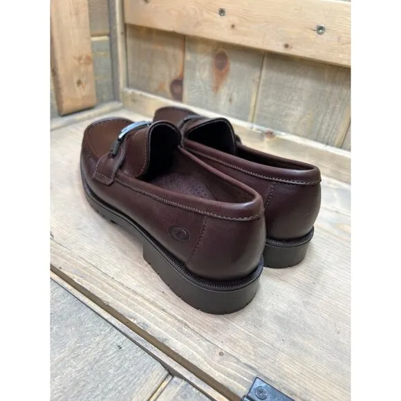 NEW Dexter Penny Loafers Womens Chestnut Brown Slip On Leather Shoes 9.5H USA